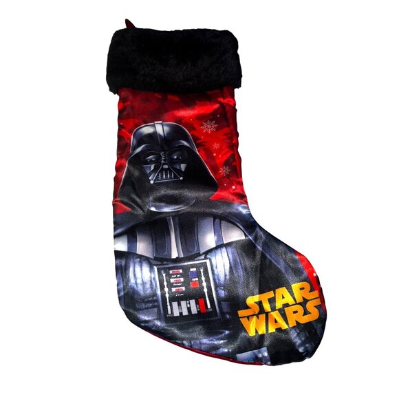 Star Wars Darth Vader Christmas Stocking Black Plush Cuff - Picture 4 of 9
